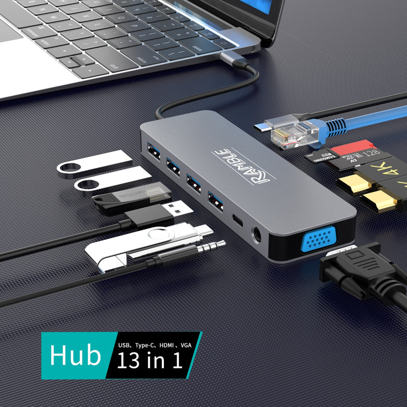 13 in 1 USB C hub
