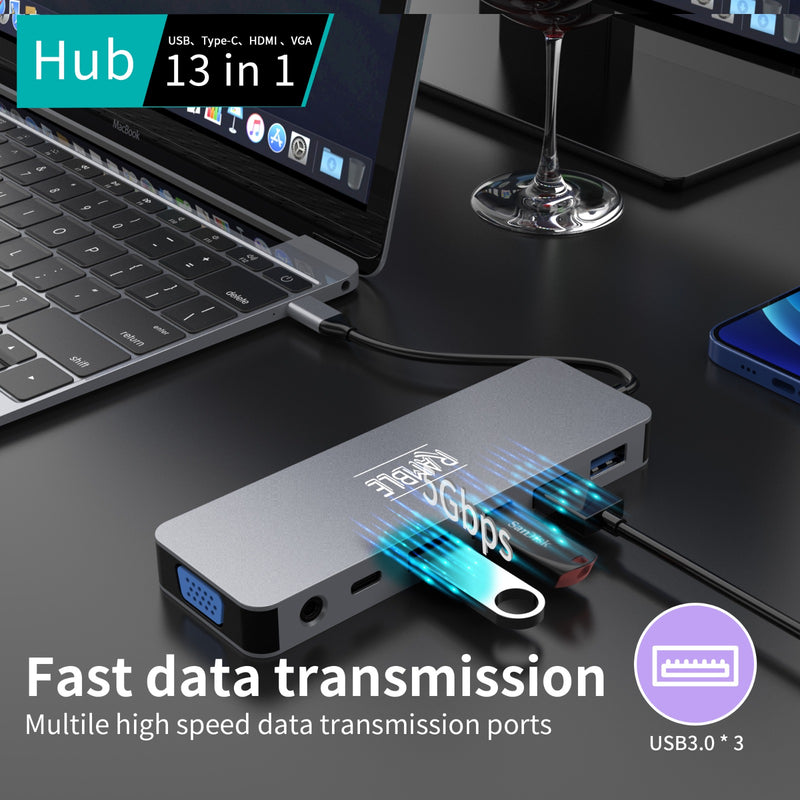 13 in 1 USB C hub